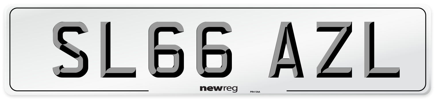 SL66 AZL Number Plate from New Reg